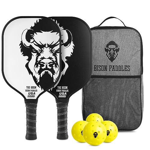 Bison Paddles: Carbon Graphite Pickleball Paddles - Lightweight Pickleball Rackets