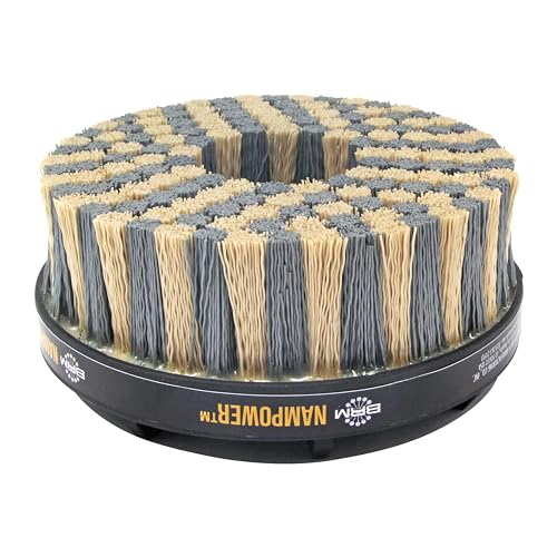 Brush Research ADD15038320 Nampower Dot Type Abrasive Disc Brush, Combination Silicon Carbide/Ceramic Filament, 150mm Diameter, 38mm Bristle Length (Pack of 1)