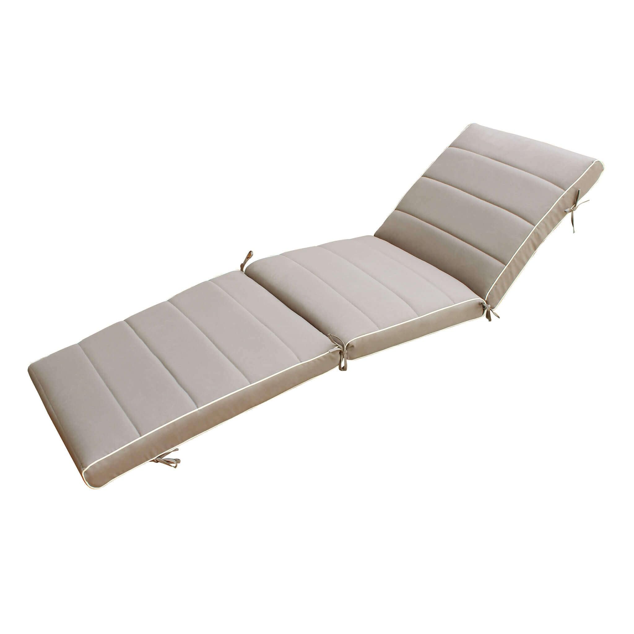 Cojín de poliéster desenfundable impermeable 185x57 cm para cuna de exterior - Tan