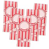 WOFASHPURET 50個入り ポップコーン袋 防油紙製 小型スナックポーチ 広口 底広デザイン パーティーやイベント向け 軽量 携帯便利 食品 素材