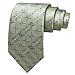 YOHOWA Sage Green Tie with Tie Clip for Men Plaid Silk Necktie Pocket Square Cufflinks Set Formal Business Festival Party