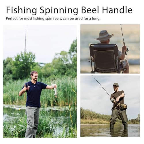 Salbsever 589854_1_MSRA1Z9D 2Pcs Fishing Reel Handle Universal Power Crank Knob Arm Freshwater Rods, Fishing Reel Rotary Knob Power Handle, Fishing Rod Handle Reel Power Handle Grips Fishing Reel Replacement Parts thumb #5