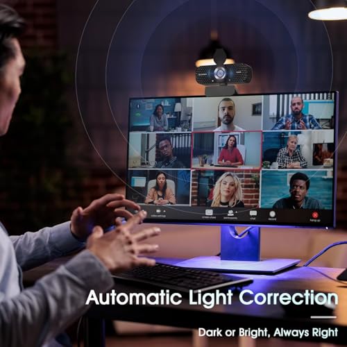 1080P HD Webcam with Microphone & Privacy Cover for Streaming - Image 4