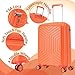 DK Luggage 20” Cabin Ryanair, EasyJet, BA, Jet 2 Hard Shell Approved Hand Luggage Polypropylene Suitcase 4 Wheel Spinner Luggage PP20 Orange