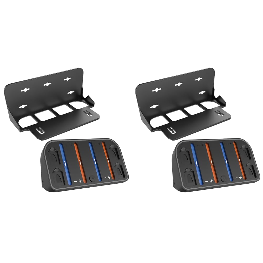 Schalten Sie 2 Wandmontageladestation mit RGB-Beleuchtung und 4 Controller-Slots for Joy-Con