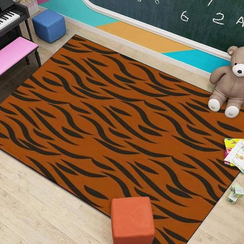 Tapis de sol antidérapant lavable à impression 3D effet animal