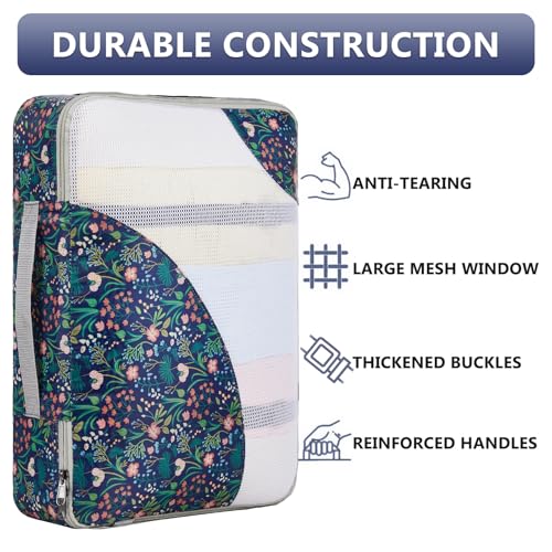 Image of OlarHike 8 Set Packing Cubes for Travel,Gifts for Women Mom,Anti-Tearing Suitcase Organizer,with Over 1000 pcs Mesh Holes,Vacation Essentials & Accessories for Cruise Ship