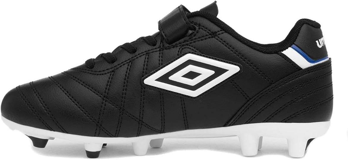 Umbro Childrens/Kids Speciali Liga Firm Leather Soccer Cleats (4 Big Kid) (Black/White)