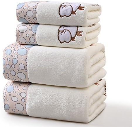 Miniatura 3 de Juego de toallas de baño suaves de dos piezas con encaje bordado