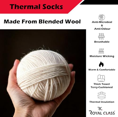 Image of RC. ROYAL CLASS Woolen Socks For Men, Warm Winter Wear Thermal Socks, Pack of 4 Pairs, Free Size,Multicolored