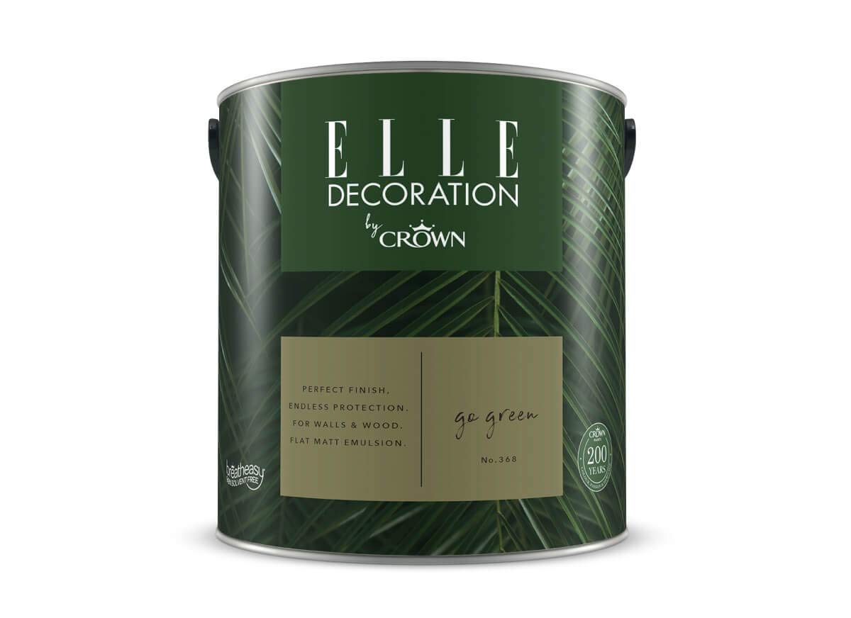 ELLE Decoration by CROWN 2.5L Flat MATT Emulsion Paint - Go Green No 368