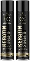 Schwarzkopf Extra Care Styling Keratin Strength Hairspray, Extra Strong Hold, 250g (Pack of 2)