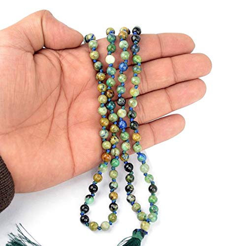 Image of Reiki Crystal Products Natural Reiki Feng-Shui Mala Necklace 6 mm Crystal Stone 108 Bead Jaap Mala for Men and Women