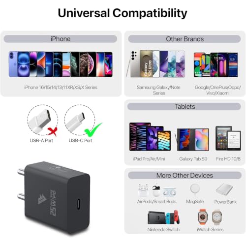 Image of Original Samsung 25W Charger USB Type C Adapter for Samsung Galaxy Z Fold 6 /5 /4,Z Flip6 /5 /4, S25 /S24 /S24+ /S24 Ultra, S23 /S23+ /S23 Ultra /S23 FE, M17 5G with Type C Cable-Grey