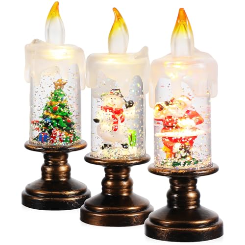 Velas LED sin llama para decoración navideña acogedora en sala de estar 2