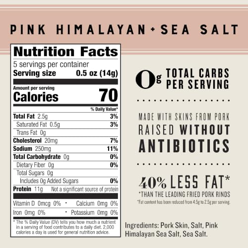 EPIC Provisions Pink Himalayan Sea Salt Baked Pork Rinds, 2.5 oz - image 2
