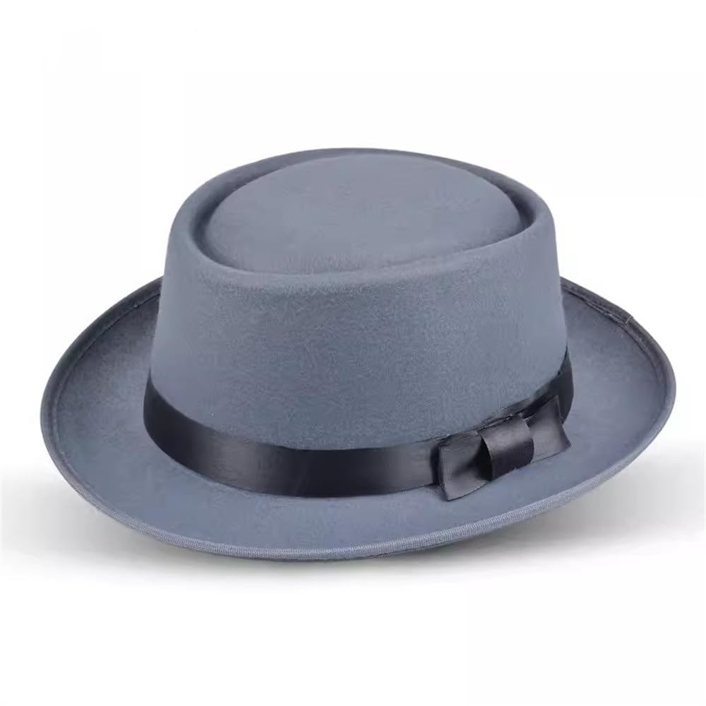 Classico Fedora - Cappello a bombetta da uomo, stile vintage, in feltro