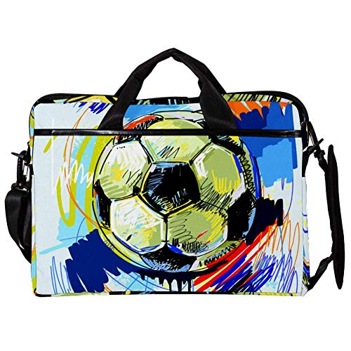 Bolsa de portátil 14 a 15 pulgadas Football Doodle ideal para la universidad y oficina