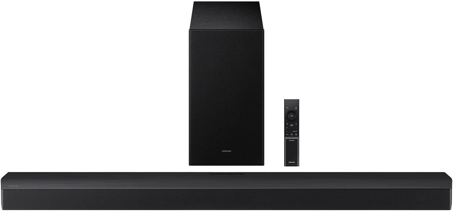 Samsung (Refurbished 2.1Ch 210W Soundbar with Wireless Subwoofer - Black HW-C43M (Renewed)