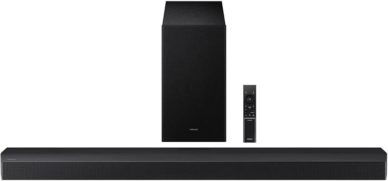 Samsung B-Series Sound Bar for Smart tv, HW-B750F 5.1 ch Subwoofer 2025 Model Voice Enhance Mode, Q-Symphony, Adaptive Sound