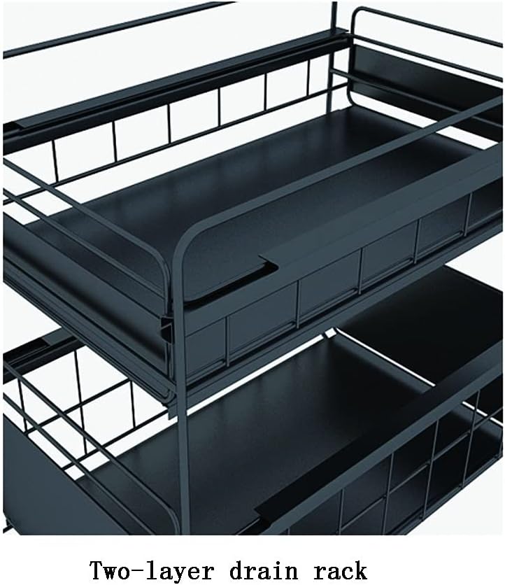 Dish Rack Drain Dish Rack Cupboard Countertop Kitchen Shelves Dish Storage Rack Tableware Storage Box Drying Dish Dishes Drying Rack(A)