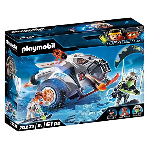 PLAYMOBIL Top Agents 70231 Spy Team Schneegleiter mit Licht- und Soundeffekten, Ab 6 Jahren