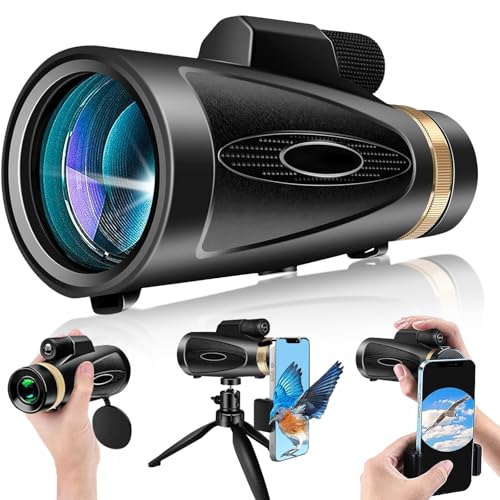 Birthday Gifts for Men Dad Husband Him, Monocular Telescope 80x100