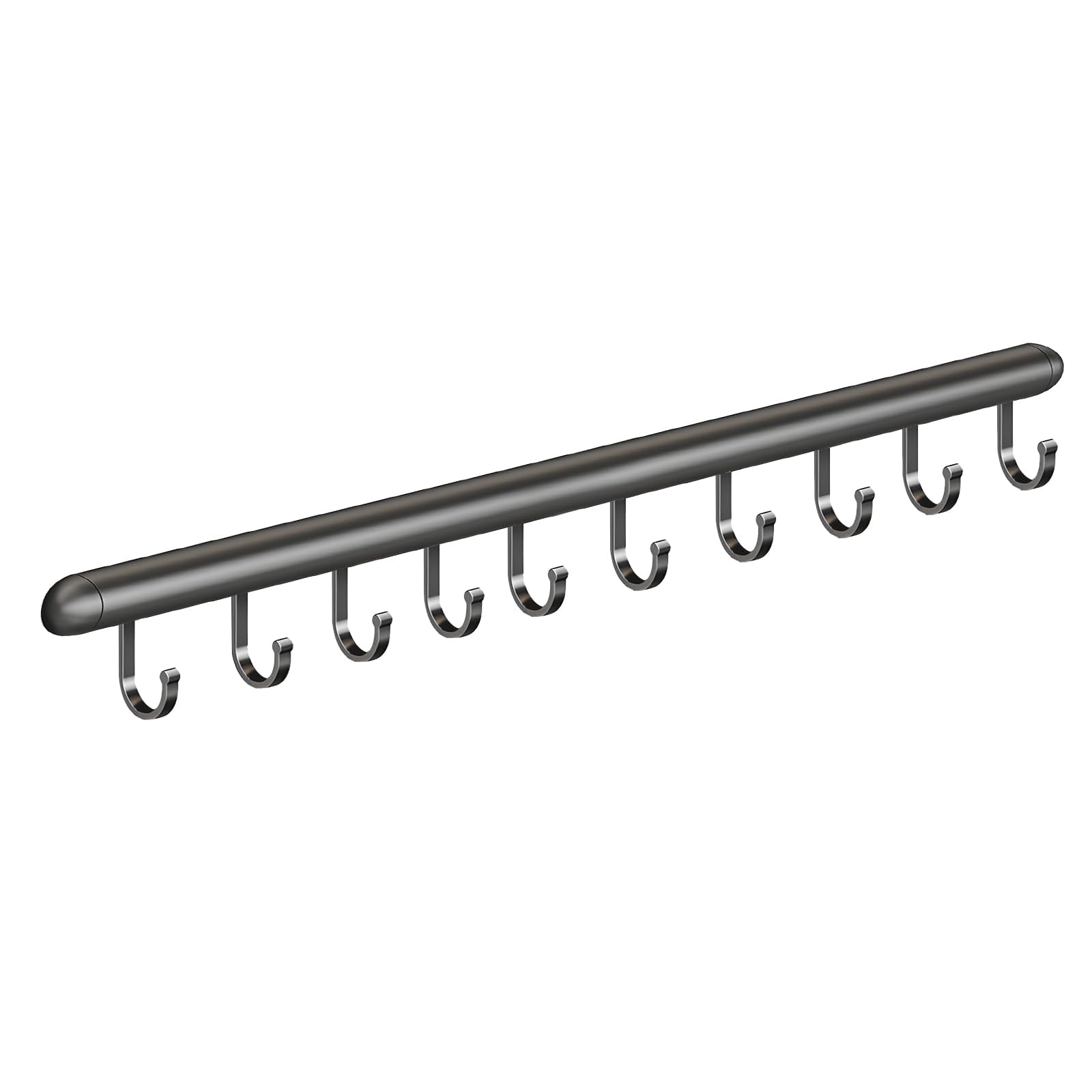 Global-Daily Kitchen Rail with Sliding Hooks – Wall-Mounted Utensil Holder for Pans, Spoons & Shovels – Space-Saving Self-Adhesive Utensils Rack for Organized Kitchen Storage (50cm)