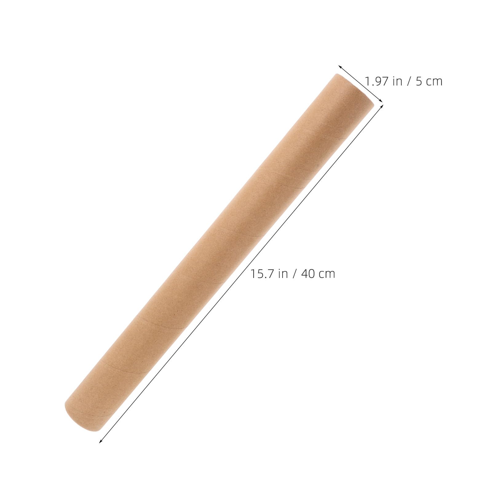 8 tubi di cartone kraft con tappi in plastica, cilindri rinforzati 40x5 cm per spedizioni di disegni tecnici e poster