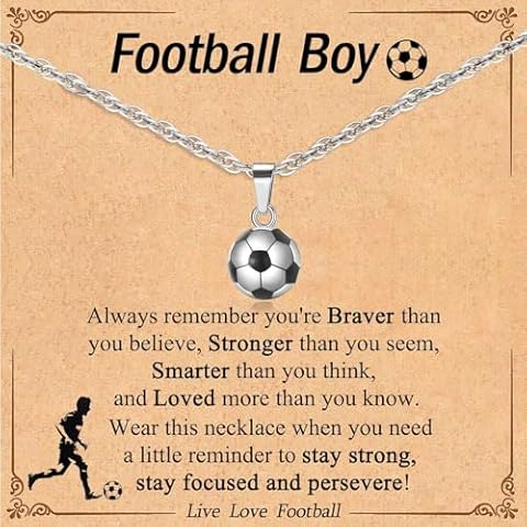 TEVOP Football Necklace for Teenage Boys Cover