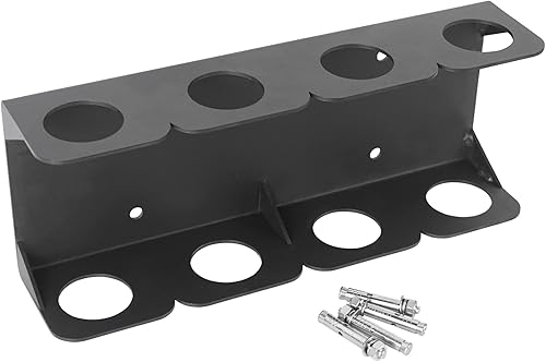 Miniatura 4 de Luwint Soporte de 4 barras montado en la pared, soporte de almacenamiento vertical para barras olímpicas