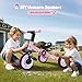 3 in 1 Toddler Balance Bike for 1-4 Year Olds, Colorful Lighting Baby Toddler Tricycle for 1 2 3 4 Year Old with Removable Pedals, Kids Bicycle Toy for Boys Girls Balance Training, Birthday Gift