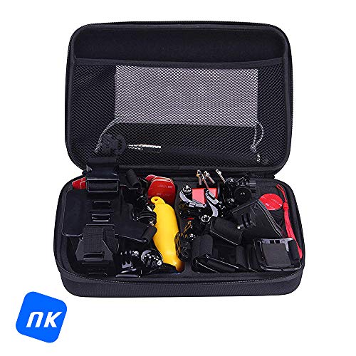 NK -KA3100-FO, 44-in-1 Action Camera Accessory Kit, Carrying Case, Handlebar and Suction Cup Holder, Selfie Stick, Hand Mount - Image 2