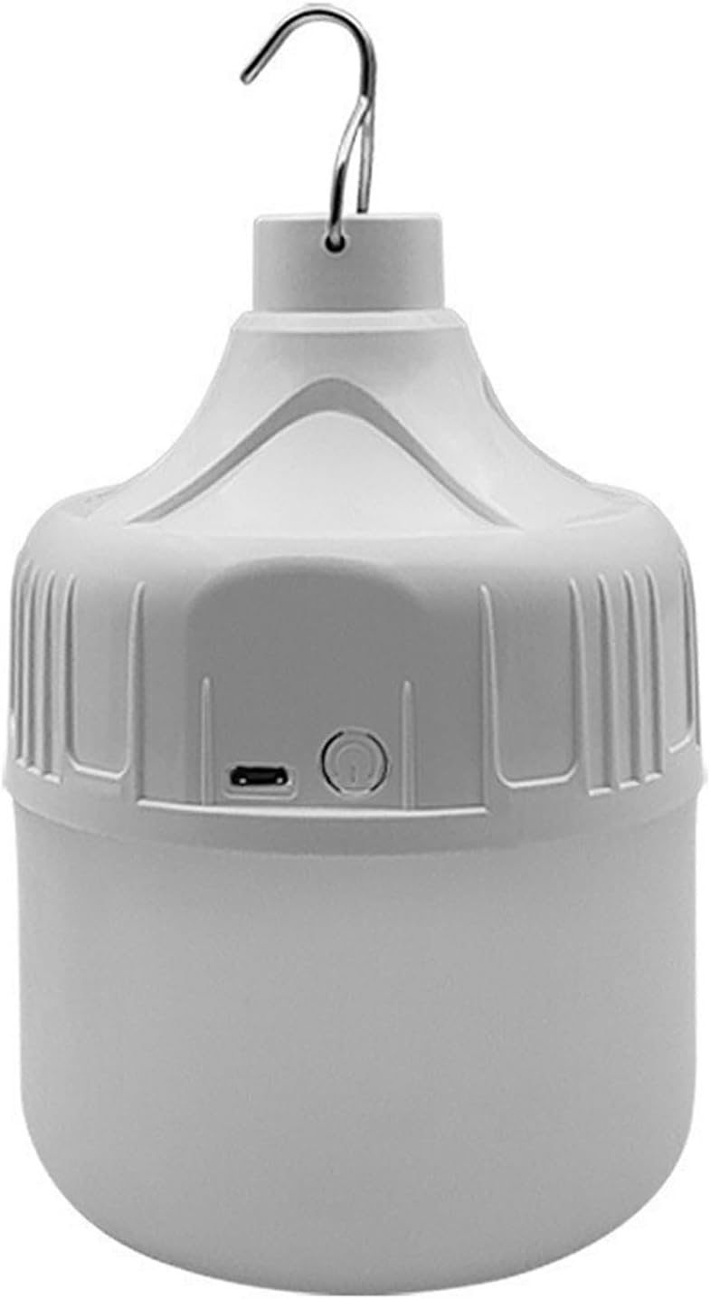 Power Outage Emergency Light Bulb with Hook, Three-Speed Ultra-Bright stall Light, Night Market Light, Outdoor Camping Light, USB Rechargeable Light Bulb(Ordinary Model 80W)