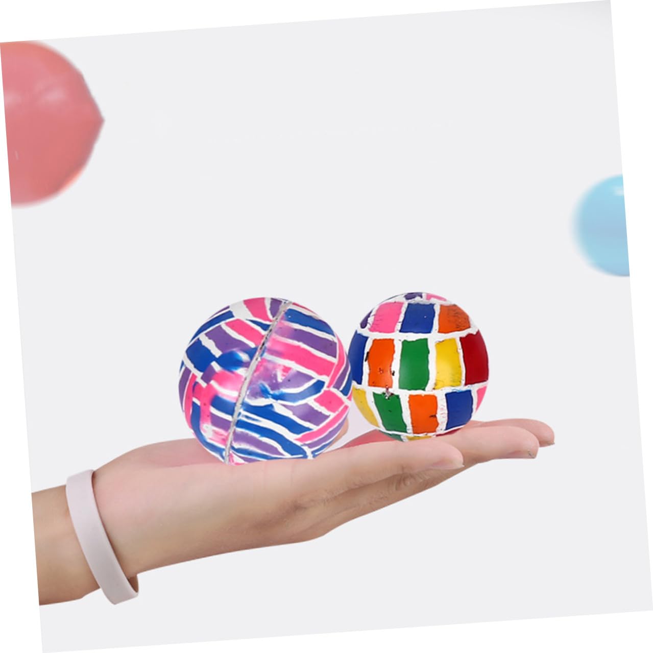ERINGOGO Palline Rimbalzanti in Gomma da 32mm, Confezione da 100 Pezzi | Palline Rimbalzanti, Morbide e Alta Elasticità, per Compleanni e Festa dei Bambini, Gioco per Bambini