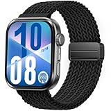 Facile da installare e indossare: il cinturino in nylon compatibile con cinturino Huawei Watch Fit 4 presenta un design a sgancio rapido che non richiede l'uso di attrezzi. È sufficiente inserire il connettore del cinturino nell'orologio e assicurarsi che sia fissato saldamente. La chiusura magnetica regolabile rende più facile indossarlo e toglierlo