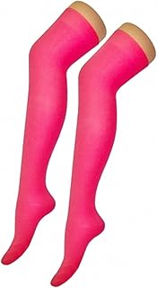 Crazy Chick New Ladies Girls Over The Knee Plain Socks Assorted Colours Women Thigh High Socks UK Size 4-6