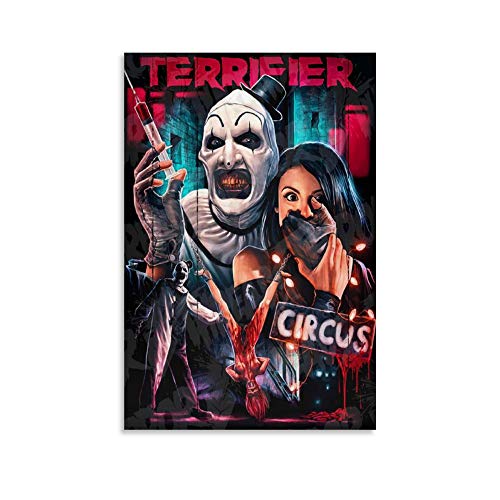 WUSOP Camiseta Terrifier Canvas Art Poster and Wall Art Picture Print Modern Family Room Decor Poster 24 x 36 inches (60 x 90 cm)