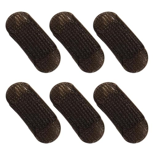 6 Pcs Brown Sponge Volume Hair Bases Volume Inserts Hair Clip Fluffy Hair Cushion Bump It up Hair Piece Hair Styling Pad for Women Girls Clips and Barrettes Hair Accessories, Bun and Crown Shapers