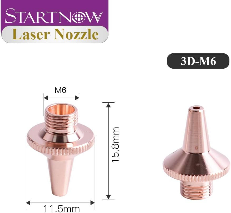 Startnow 3D Arm Laser Welding Machine Head Laser Nozzles Fiber Automatic Manipulator CNC Cutting Device Precitec Raytools Parts (3D-M8-D(D15) 10PCS, 3.0mm)