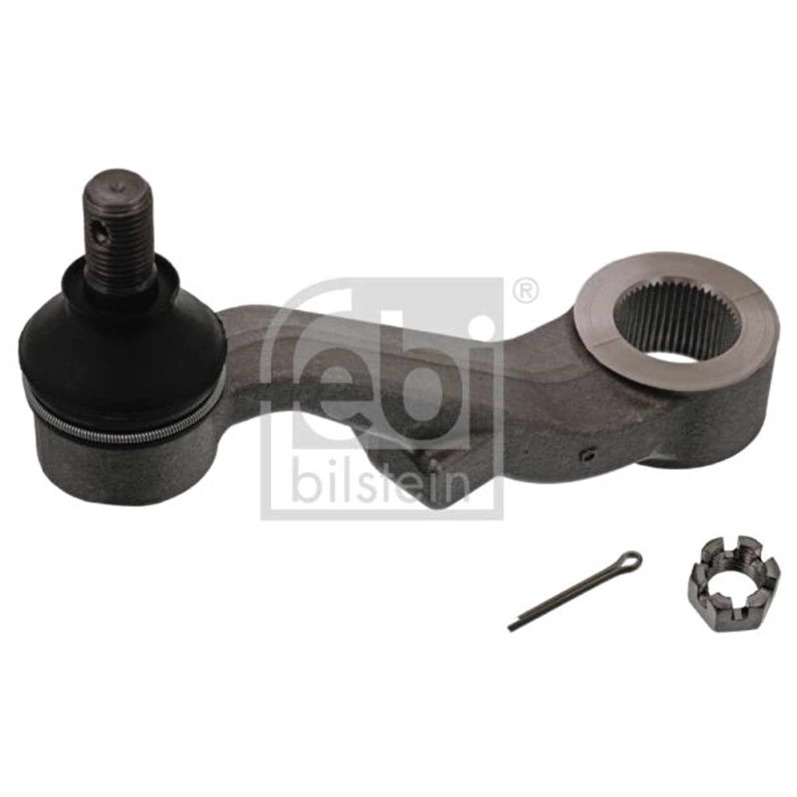 febi bilstein 43199 Lenkstockhebel mit Kronenmutter und Splint, 1 Stück