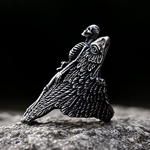 Image of 2023 Skull Ring Cool Evil Death Punk Rock Stainless Steel Rings Aly Style Jewelry