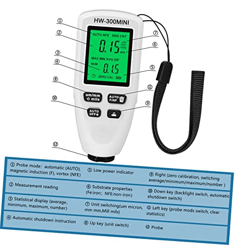 Calibrador Digital para Medir Espesor de Pintura Automotriz miniatura 6