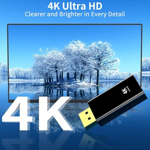 4K DisplayPort to HDMI Adapter 3 Pack, Uni Directional DP Source to HDMI Display Converter, 4K@30Hz, 2K@60Hz, 1080P@120Hz, Male to Female, for Desktop GPU and PC DisplayPort Output