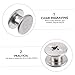 JECOMPRIS 50sets Stainless Steel Rivet Nut for Scrapbook Photo Albums Binding Screws Posts Butt Screw Nut