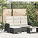 INLIFE Gartensofa mit Liegefunktion Kissen L-Form Schwarz Poly Rattan,Möbel,Gartenmöbel,Ga... KG,4108238