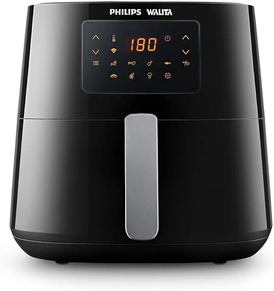 Fritadeira Airfryer Essential XL Conectada, Philips Walita, conectividade c/Alexa, 6.2L de capacidade, Preta, 2000W, 220V (RI9280/91)