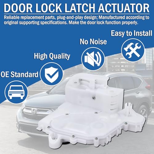 Image of Front Left Driver Side Door Lock Latch Actuator Motor with Rod Compatible with 2007-2011 Honda CR-V CRV, Replaces 72150-SWA-A01 937-571 DLA1728