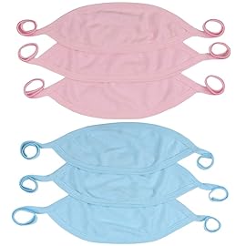 ToBeInStyle Babies\' 6-Pack Comfortable Newborn Baby Belly Binder Umbilical Cord Band - Pink/Blue - One Size