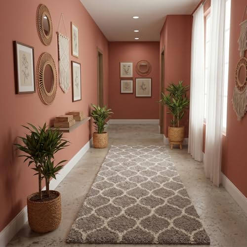 Image of Ultra Premium Shaggy Polyester Micro Rug | Super Soft Fluffy Carpet | Non-Slip Washable Area Rug for Bedroom Living Room - (Silver M, 3x8 feet, Rectangular)